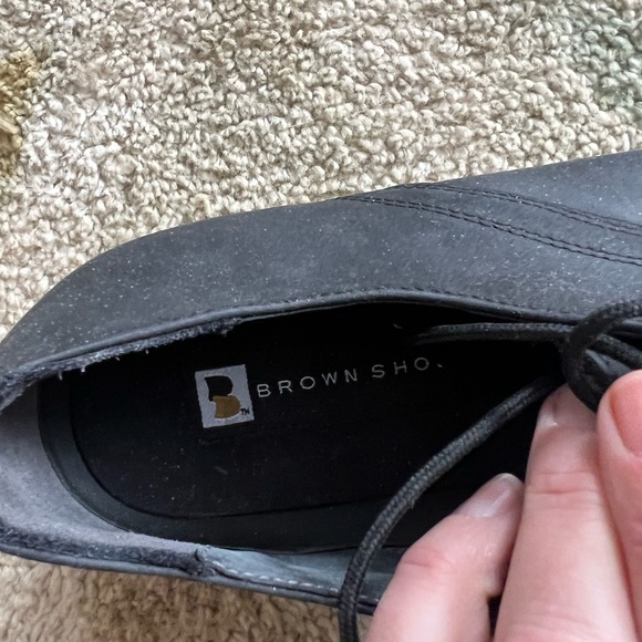 BRAND NEW BROWN SHOE BLACK NUBUCK OXFORD SHOES - Picture 4 of 9